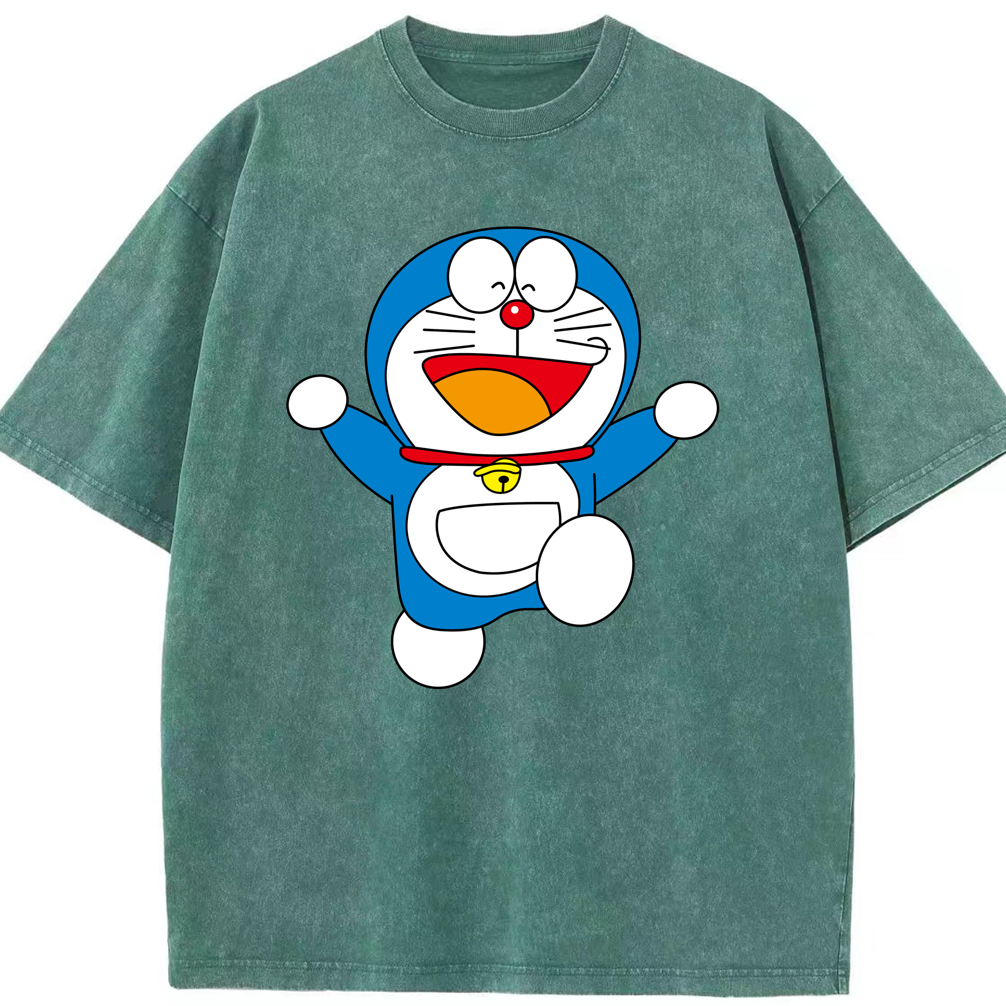 （画像用） ドラえもん Doraemon 綿100% ヴィンテージ風 半袖Tシャツ（フロントプリント）